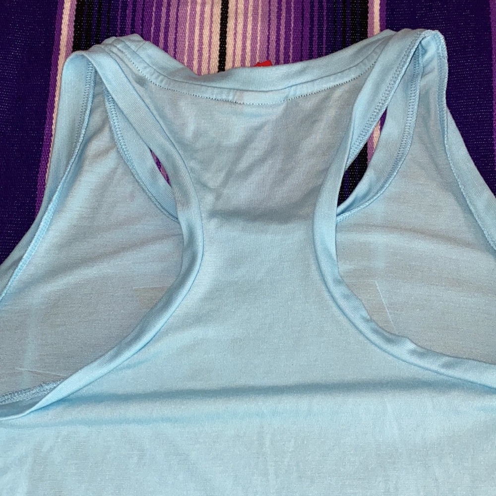 Light Blue Nike Razorback Tank Top - Picture 3 of 4